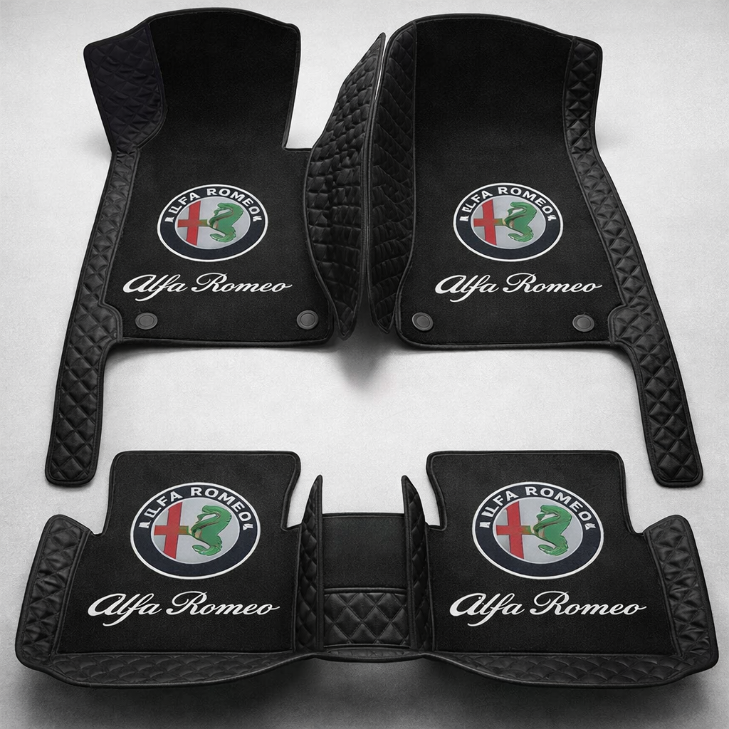 Prémium autószőnyegek PVC és műbőr kivitelben, minden időjáráshoz, vízálló kialakítással – komplett első és hátsó szett