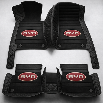 Prémium autószőnyegek PVC és műbőr kivitelben, minden időjáráshoz, vízálló kialakítással – komplett első és hátsó szett