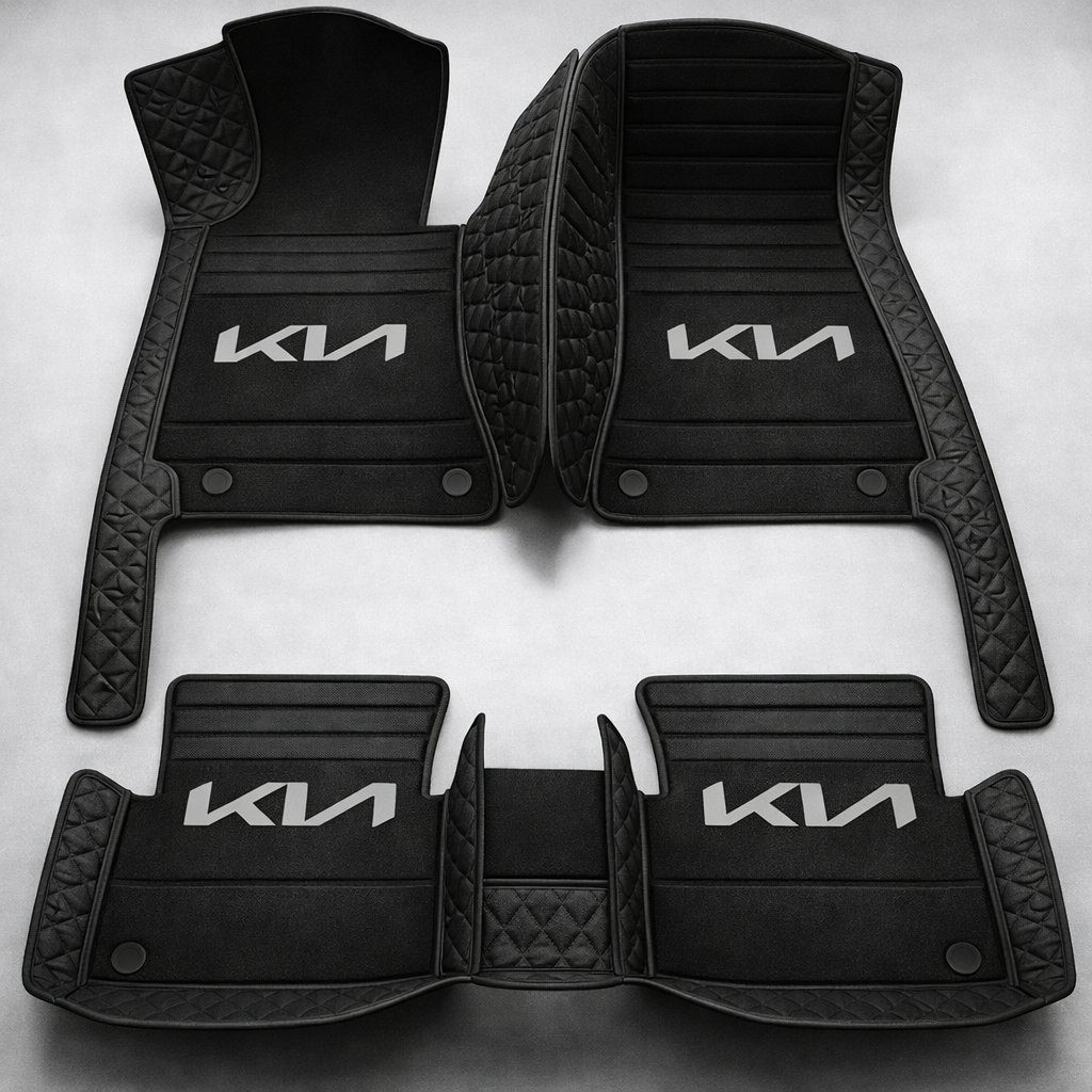 Prémium autószőnyegek PVC és műbőr kivitelben, minden időjáráshoz, vízálló kialakítással – komplett első és hátsó szett