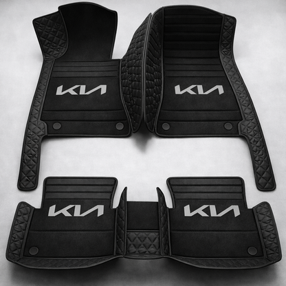 Prémium autószőnyegek PVC és műbőr kivitelben, minden időjáráshoz, vízálló kialakítással – komplett első és hátsó szett