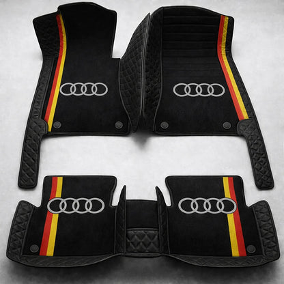 Prémium autószőnyegek PVC és műbőr kivitelben, minden időjáráshoz, vízálló kialakítással – komplett első és hátsó szett