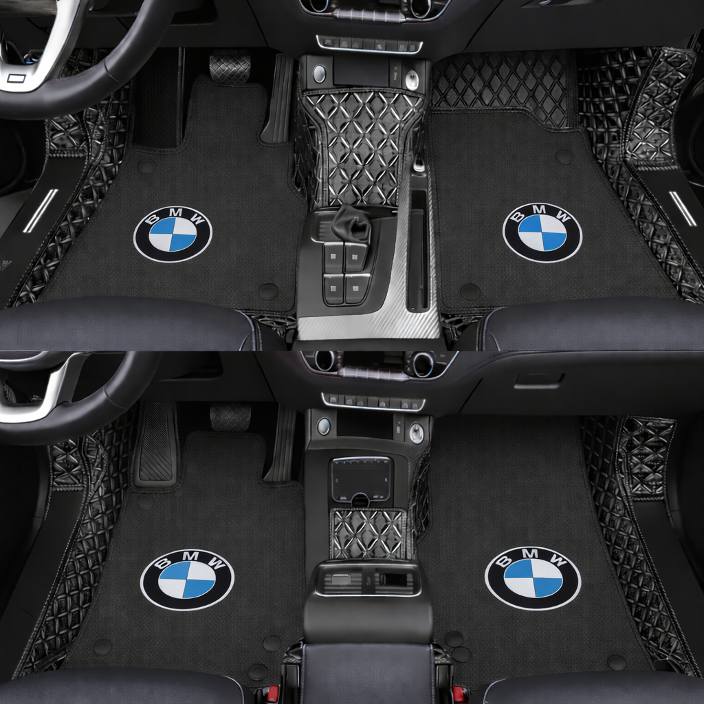 Prémium autószőnyegek PVC és műbőr kivitelben, minden időjáráshoz, vízálló kialakítással – komplett első és hátsó szett