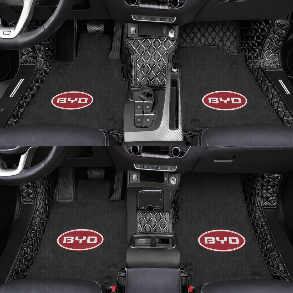 Prémium autószőnyegek PVC és műbőr kivitelben, minden időjáráshoz, vízálló kialakítással – komplett első és hátsó szett