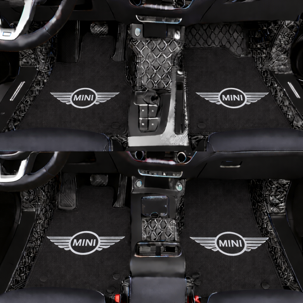 Prémium autószőnyegek PVC és műbőr kivitelben, minden időjáráshoz, vízálló kialakítással – komplett első és hátsó szett