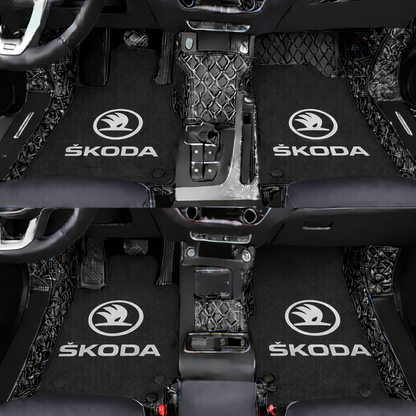 Prémium autószőnyegek PVC és műbőr kivitelben, minden időjáráshoz, vízálló kialakítással – komplett első és hátsó szett