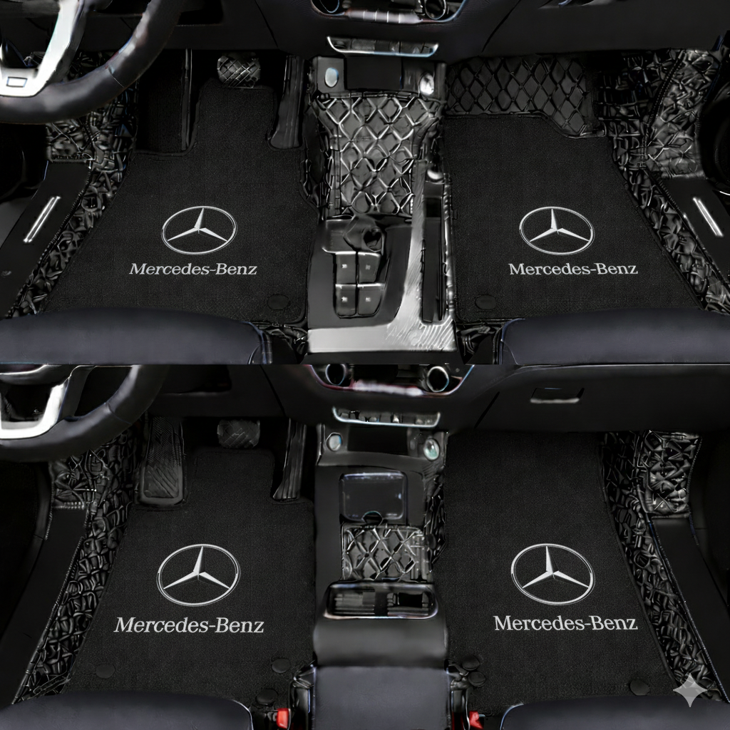 Prémium autószőnyegek PVC és műbőr kivitelben, minden időjáráshoz, vízálló kialakítással – komplett első és hátsó szett