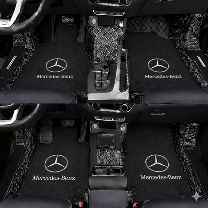 Prémium autószőnyegek PVC és műbőr kivitelben, minden időjáráshoz, vízálló kialakítással – komplett első és hátsó szett