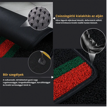 Prémium autószőnyegek PVC és műbőr kivitelben, minden időjáráshoz, vízálló kialakítással – komplett első és hátsó szett