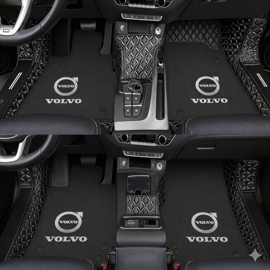 Prémium autószőnyegek PVC és műbőr kivitelben, minden időjáráshoz, vízálló kialakítással – komplett első és hátsó szett