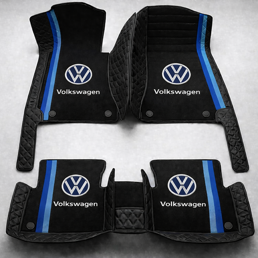 Prémium autószőnyegek PVC és műbőr kivitelben, minden időjáráshoz, vízálló kialakítással – komplett első és hátsó szett