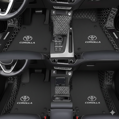 Prémium autószőnyegek PVC és műbőr kivitelben, minden időjáráshoz, vízálló kialakítással – komplett első és hátsó szett