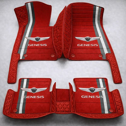 Prémium autószőnyegek PVC és műbőr kivitelben, minden időjáráshoz, vízálló kialakítással – komplett első és hátsó szett